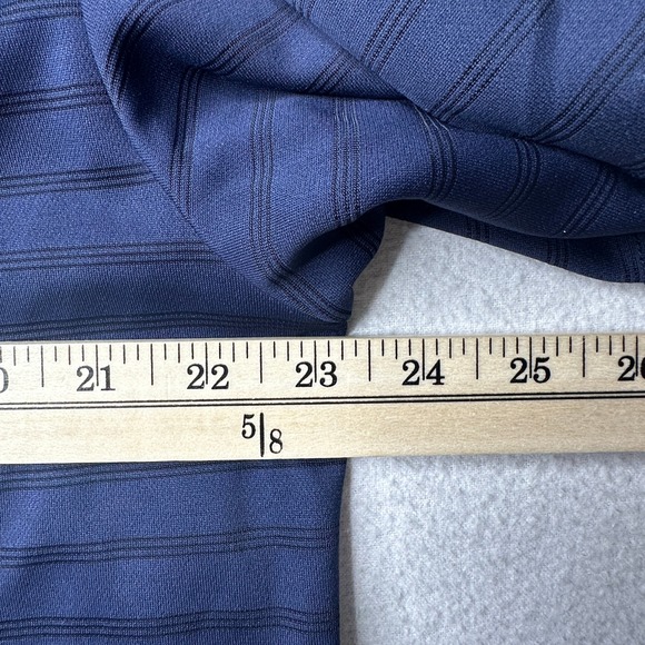 Grand Slam Performance Mens XL Navy Blue Striped Short Sleeve Golf Polo Shirt - Picture 4 of 7